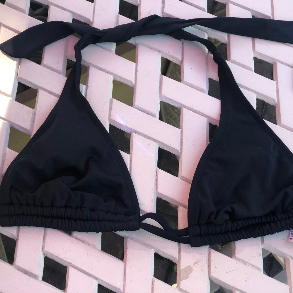 VICTORIA's SECRET, Black Bikini Top, Sz Medium, NEW without tag